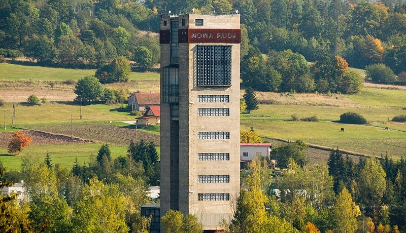 Ściana wspinaczkowa na szybie dawnej kopani w Nowej Rudzie, fot. UM Nowa Ruda