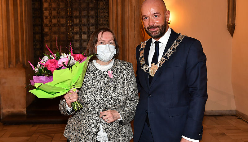 Barbara Zmyślona i prezydent Jacek Sutryk