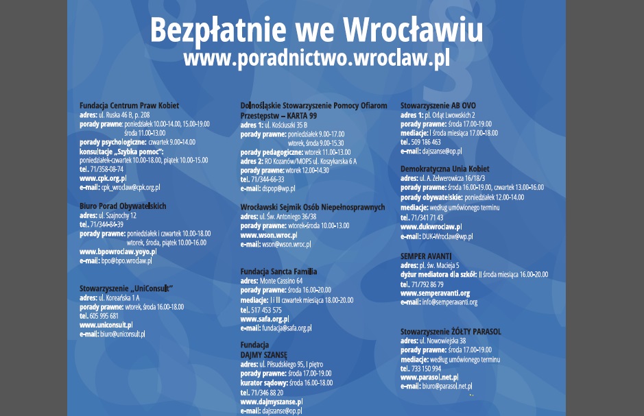 bezpłatne poradnictwo