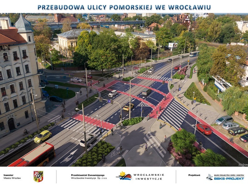 Wizualizacja przebudowy ul. Pomorskiej