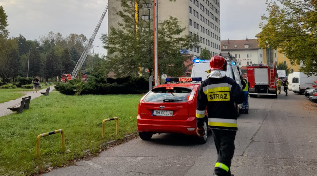 pożar akademika na Biskupinie