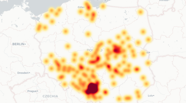 mapa zakażeń na wirusnamapie.pl