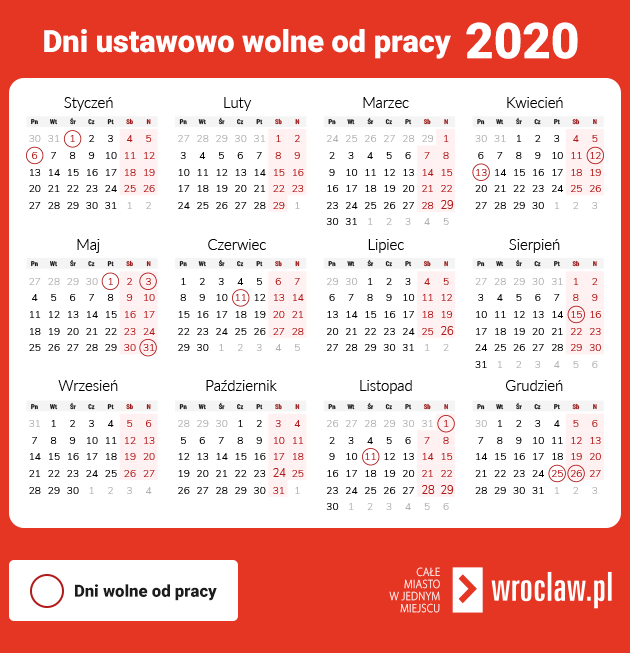 Niemcy Dni Wolne Od Pracy 2020 Dni ustawowo wolne od pracy. 2020 rok. Niedziele handlowe. Kalendarz