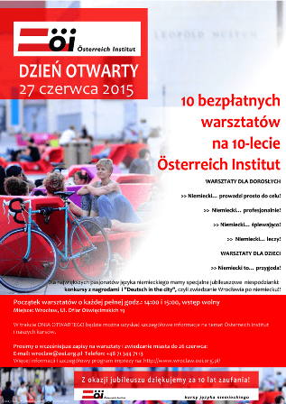 Poznajmy się na niemieckim! Dzień Otwarty w Österreich Institut Wrocław