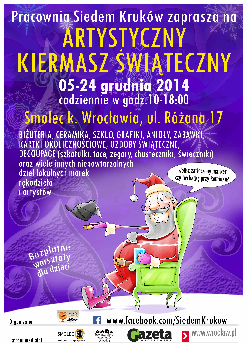 Artystyczny kiermasz świąteczny w pracowni „Siedem Kruków” w smolcu