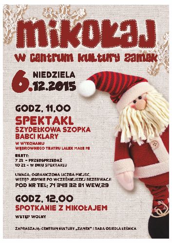 Mikołaj w Centrum Kultury „Zamek”