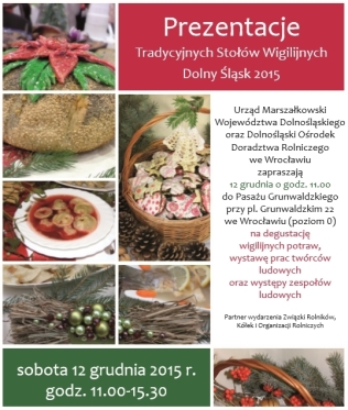 Prezentacje „Tradycyjnych stołów wigilijnych” Dolny Śląsk 2015