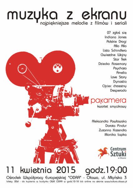 Koncert muzyki filmowej PAKAMERA - kwartet smyczkowy