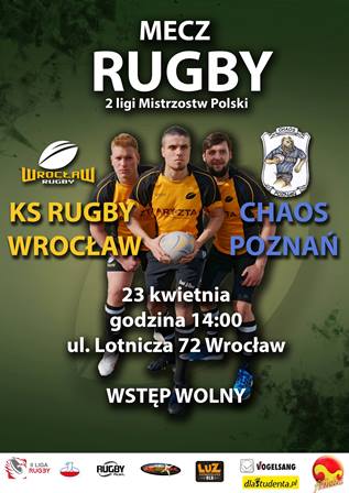 Mecz 2 Polskiej Ligi Rugby - Rugby Wrocław - Chaos Poznań