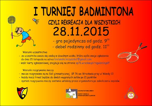 I Turniej Badmintona – czyli rekreacja dla wszystkich