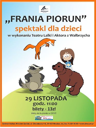 „Frania Piorun” – spektakl dla dzieci Teatru Lalki i Aktora z Wałbrzycha
