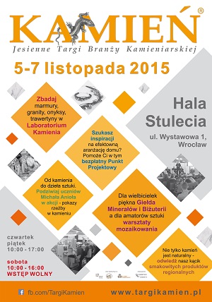 Targi KAMIEŃ 2015 w Hali Stulecia