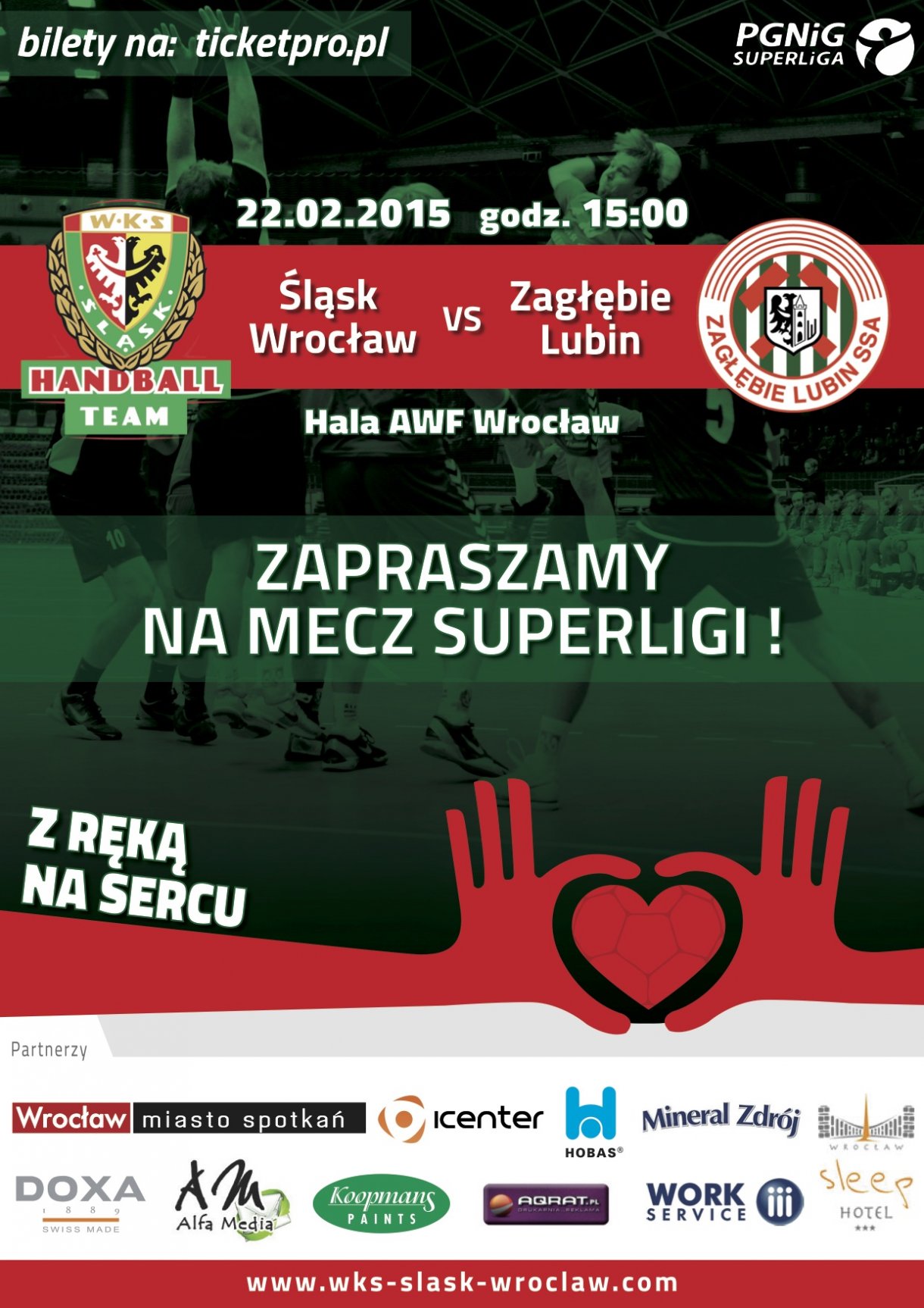 Mecz ekstraklasy piłkarzy ręcznych - Śląsk Wrocław - Zagłębie Lubin
