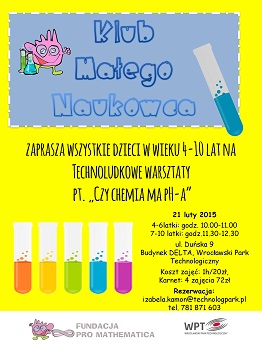 Zajęcia weekendowe w Centrum Edukacyjnym Technoludek - Klub Małego Naukowca