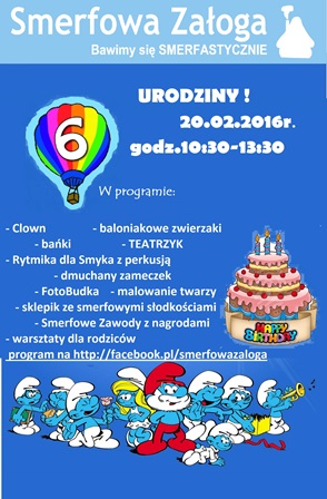 Smerfowe urodziny – impreza dla dzieci w Leśnicy