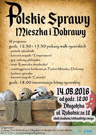 Polskie Sprawy Mieszka i Dobrawy – piknik rycerski w Długołęce