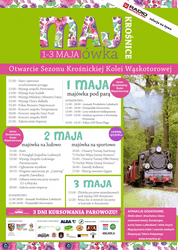 Majówka w Krośnicach i otwarcie sezonu wąskotorówki