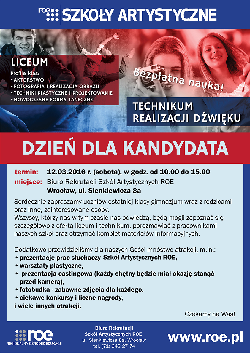 Dzień dla Kandydata w Liceum i Technikum Realizacji Dźwięku