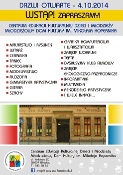 DRZWI OTWARTE w Centrum Edukacji Kulturalnej Dzieci i Młodzieży we Wrocławiu