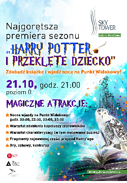 Polska premiera Harry`ego Pottera w Sky Tower: bezpłatne wjazdy na Punkt Widokowy