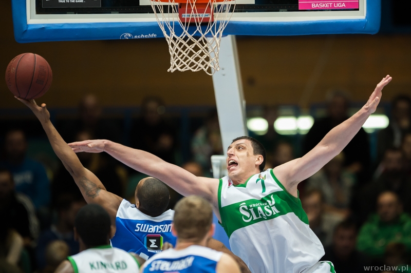 Mecz ekstraklasy koszykarzy - Śląsk Wrocław - Trefl Sopot
