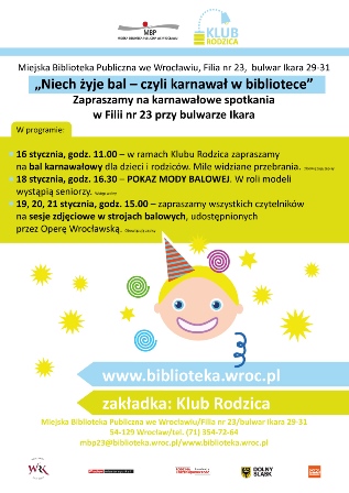 „Niech żyje bal, czyli karnawał w bibliotece”