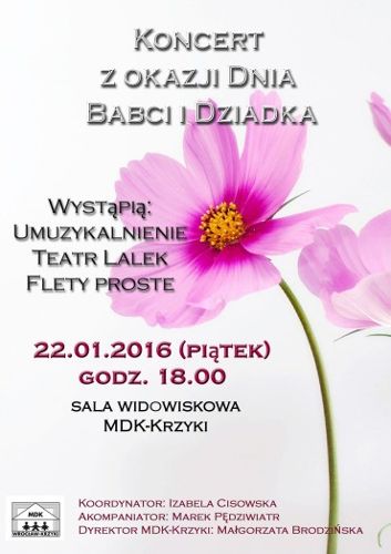 Koncert z okazji Dnia Babci i Dziadka