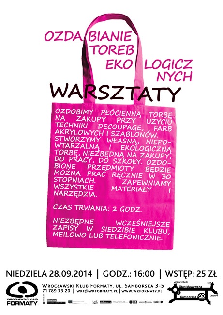 Warsztaty rękodzieła - ozdabianie toreb ekologicznych