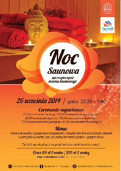 Noc Saunowa w aquaparku - OTWARCIE SEZONU SAUNOWEGO