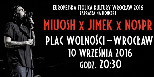Koncert Miuosh x Jimek x NOSPR na pl. Wolności