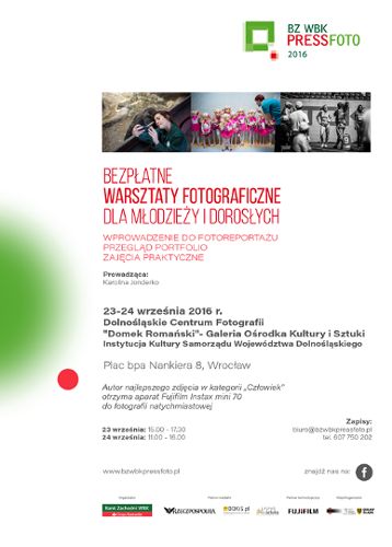 Otwarte, bezpłatne warsztaty fotograficzne