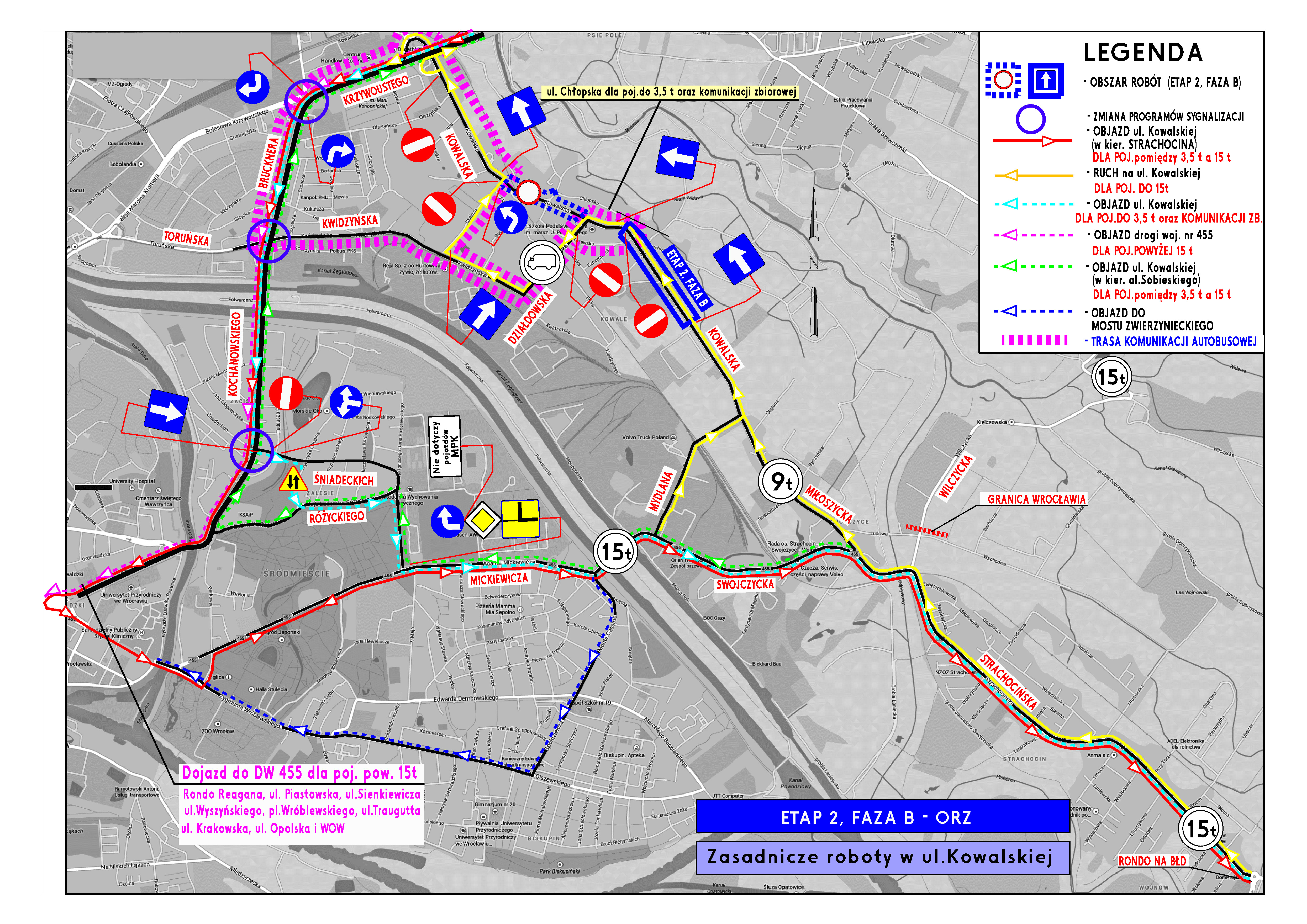 Mapa objazdów 