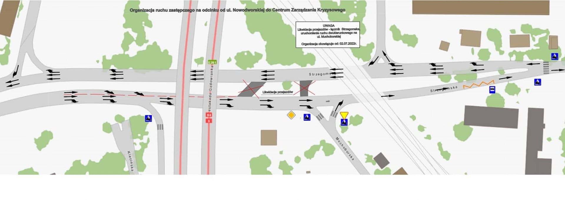 Zmiany w organizacji ruchu na ul. Strzegomskiej i Muchoborskiej