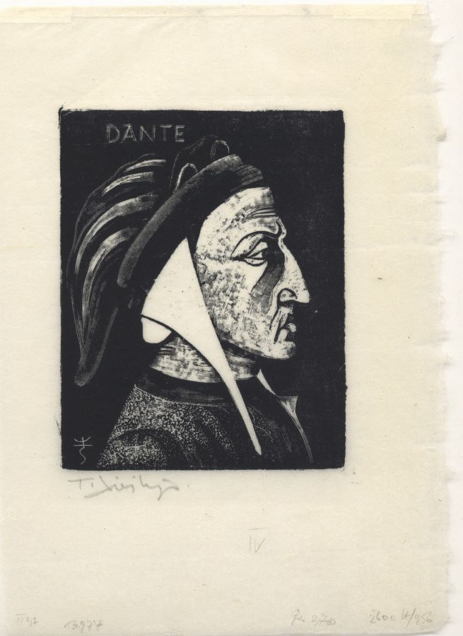 grafika Dante portret Ossolineum