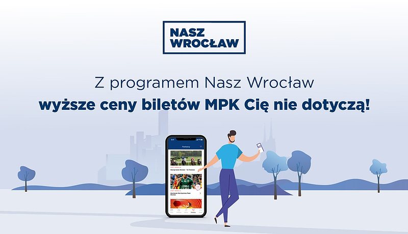 Grafika na temat wyższych cen biletów, które Cię nie dotyczą dzięki rejestracji w programie Nasz Wrocław.