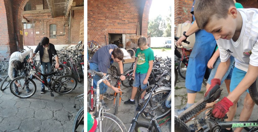 Klinika rowerowa, wrzesień 2021. Fot. Stowarzyszenie Edukacji Krytycznej