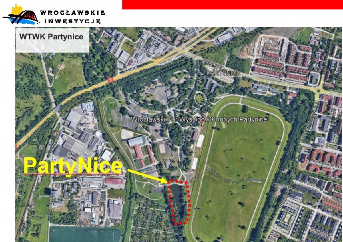 Nowa strefa rekreacji powstanie tuż przy stawie w pobliżu toru/fot. Wrocławskie Inwestycje