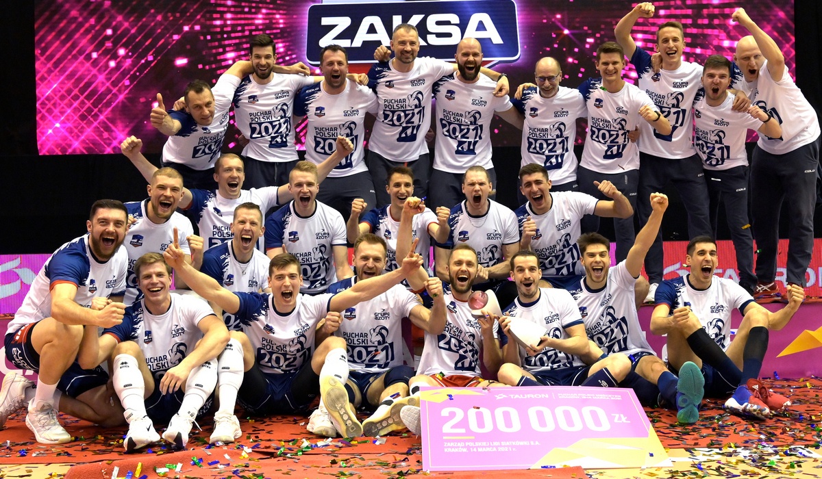 Czy siatkarze ZAKSY Kędzierzyn-Koźle trzeci raz z rzędu wywalczą Puchar Polski? Fot. Polska Liga Siatkówki
