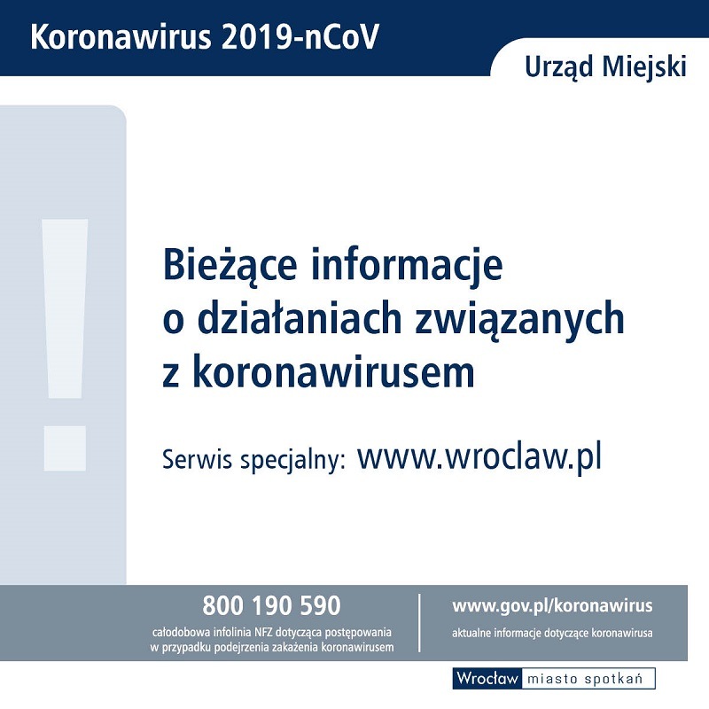  Działania Wrocławia związane z koronawirusem [RAPORT 21 MARCA]