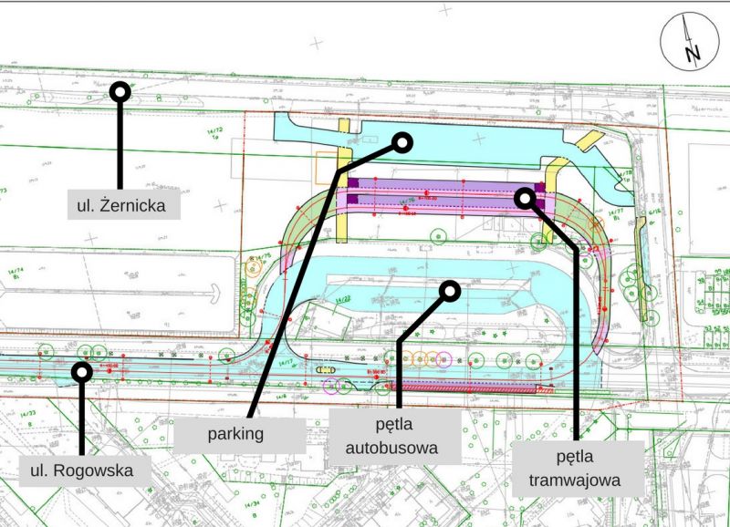 TAT - nowy węzeł przesiadkowy, mapa.