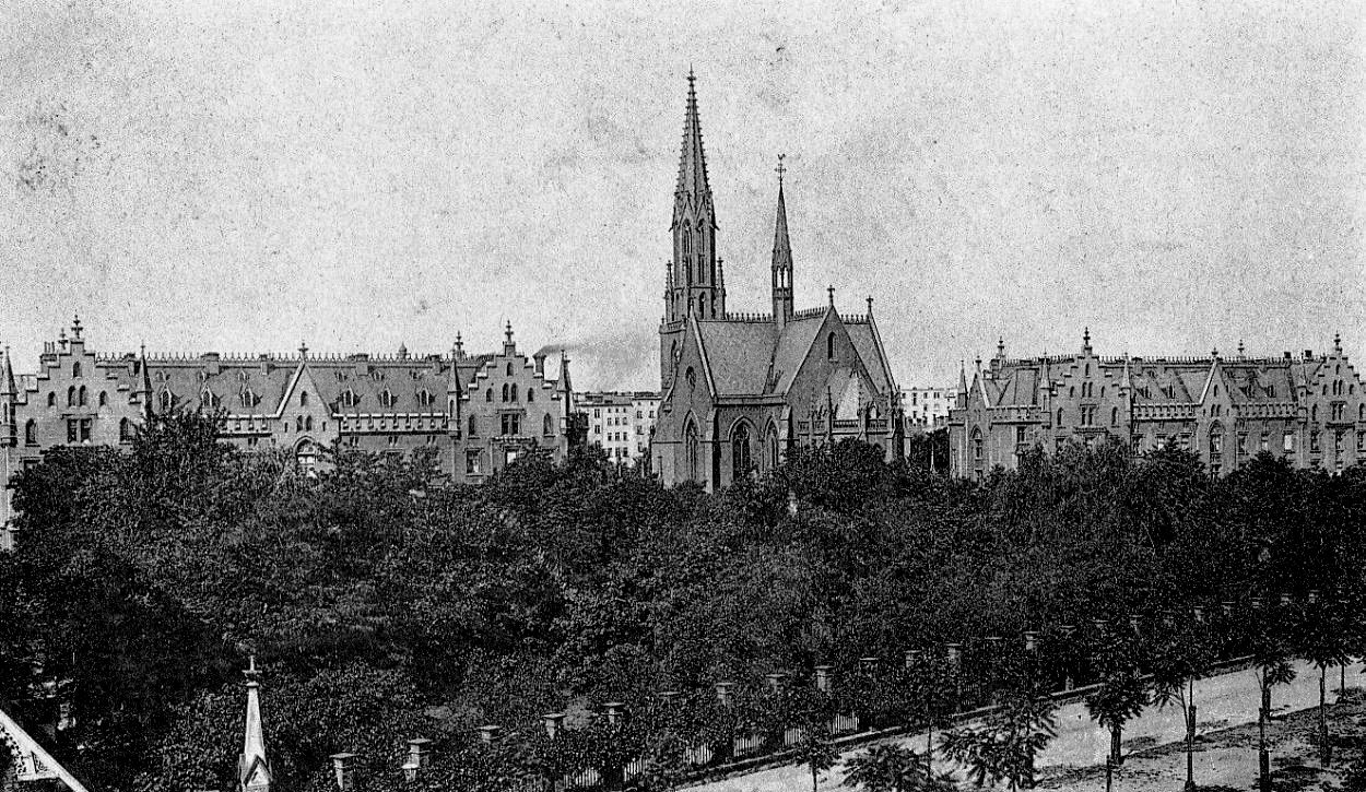 Dawny szpital i kościół św. Trójcy, ok. 1900