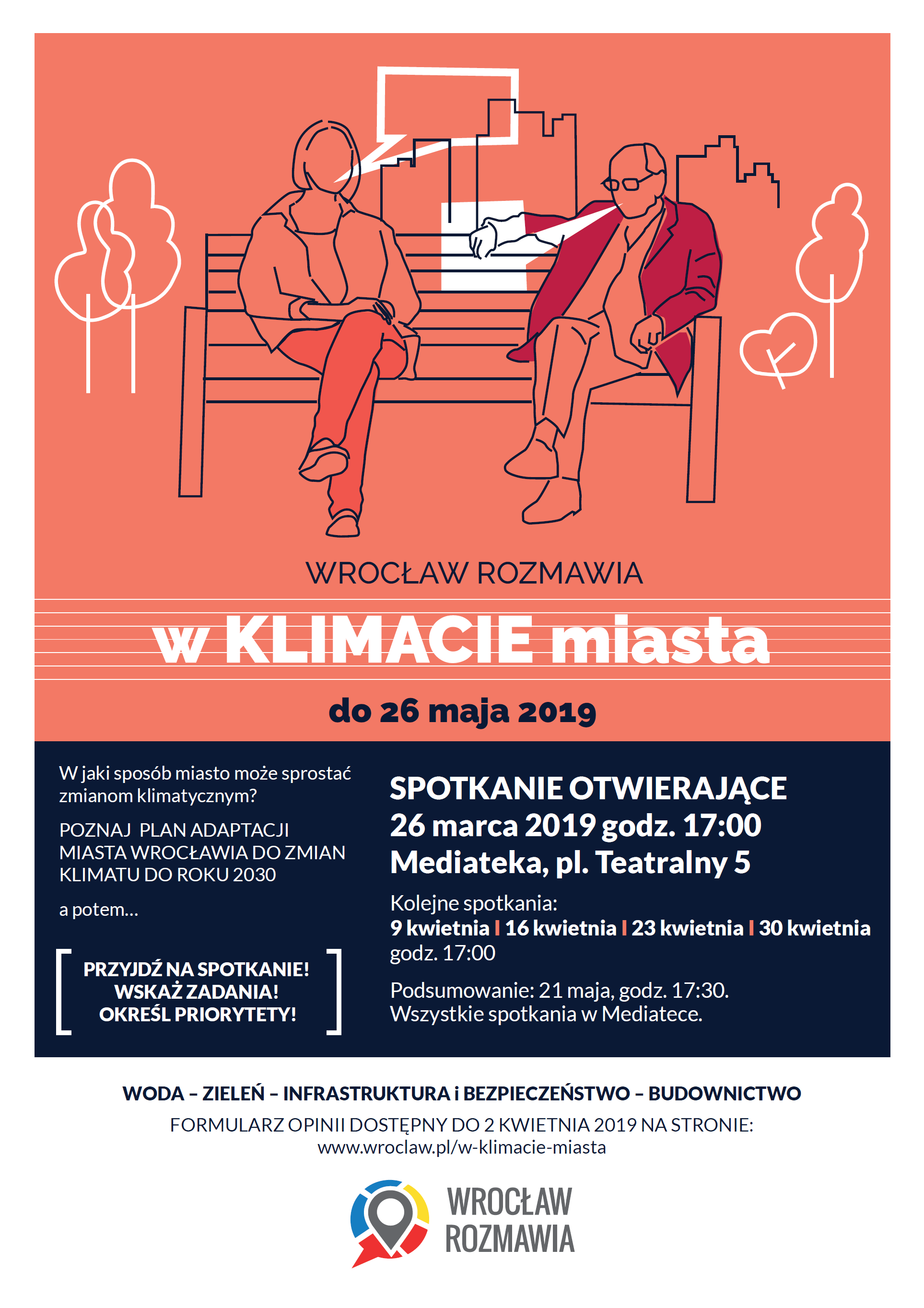 plakat konsultacji "w KLIMACIE miasta"