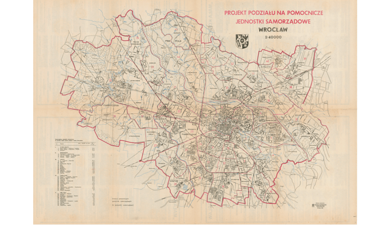 Projekt podziału Wrocławia na osiedla z 1991 roku