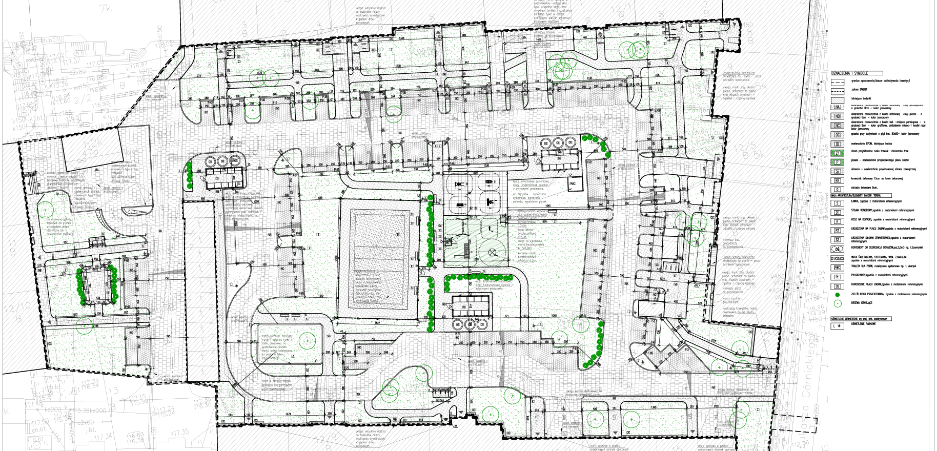 plan zagospodarowania podwórka przy ul. Górnickiego