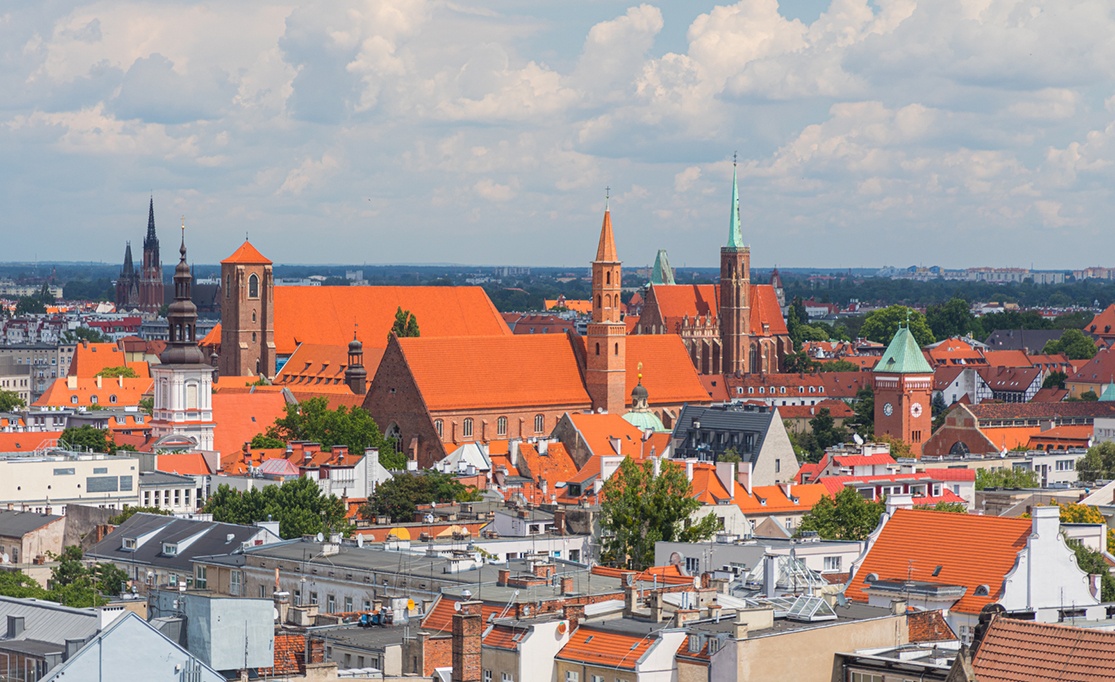 Piękny Wrocław z wieży Starego Ratusza 